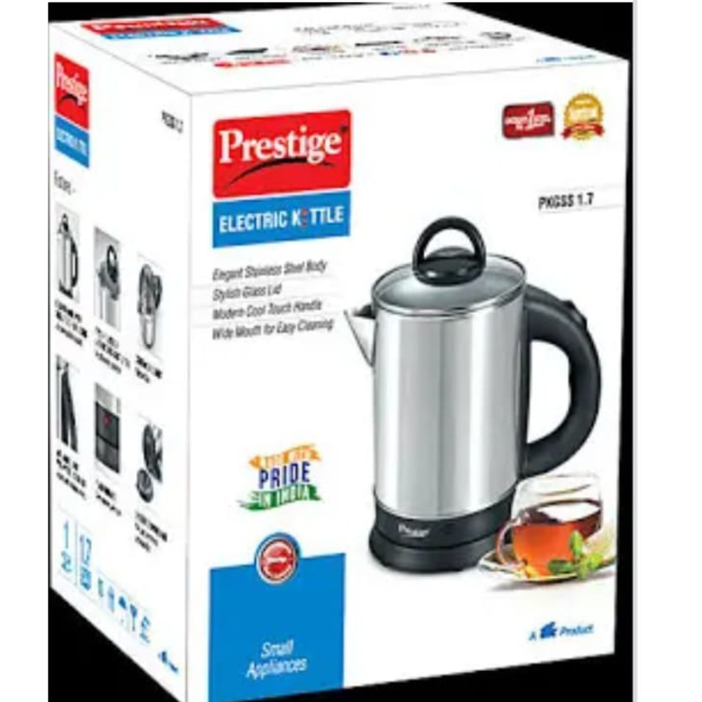 Prestige PKGSS 1.7 L 1500 W Stainless Steel Electric Kettle, 1 Unit